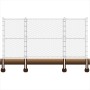 Baseball and Softball Field Steel Backstop Kit - 10' High x 10' Wide x 10' Wings Straight (Galvanized)