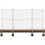 Baseball and Softball Field Steel Backstop Kit - 12' High x 10' Wide x 10' Wings Straight (Galvanized)