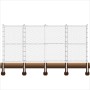 Baseball and Softball Field Steel Backstop Kit - 10' High x 20' Wide x 10' Wings Straight (Galvanized)
