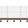 Baseball and Softball Field Steel Backstop Kit - 12' High x 20' Wide x 10' Wings Straight (Galvanized)