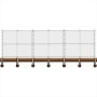 Baseball and Softball Field Steel Backstop Kit - 10' High x 20' Wide x 20' Wings Straight (Galvanized)
