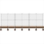 Baseball and Softball Field Steel Backstop Kit - 12' High x 20' Wide x 20' Wings Straight (Galvanized)