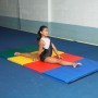 EnviroSafe Gym Mats 6' x 12' x 2" Flex-Firm Center Fold Mat with Handles (Rainbow)