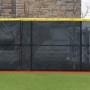 FenceMate 6' High ArmorMesh Premium Baseball Windscreen (ArmorMesh Vinyl Coated Polyester) (6' High 45' Long) (Black)