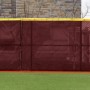 FenceMate 5' High Classic Mesh Baseball Windscreen (Vinyl Coated Polyester) (5' High 25' Long) (Maroon)