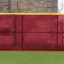 FenceMate 5' High ArmorMesh Premium Baseball Windscreen (ArmorMesh Vinyl Coated Polyester) (5' High 85' Long) (Red)