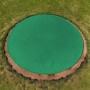 FieldSaver Endurcoat 10' Round Rain Baseball Spot Cover with 5 Stakes (18 oz Vinyl) Kelly Green