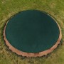 FieldSaver Endurcoat 10' Round Rain Baseball Spot Cover with 5 Stakes (18 oz Vinyl) Maple Green