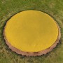 FieldSaver Endurcoat 10' Round Rain Baseball Spot Cover with 5 Stakes (18 oz Vinyl) Yellow