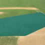 Armormesh 15' x 20' x 50' Baseball Infield Protector (Trapezoid Shaped) - Dark Green