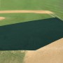 Fencemate 20' x 24' x 64' Baseball Infield Protector (Trapezoid Shaped) - Forest Green