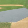 Armormesh 20' x 20' x 60' Baseball Infield Protector (Trapezoid Shaped) - Light Gray