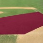 Armormesh 15' x 26' x 56' Baseball Infield Protector (Trapezoid Shaped) - Maroon