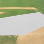 Fencemate 15' x 26' x 56' Baseball Infield Protector (Trapezoid Shaped) - White