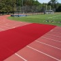 FieldSaver Weighted Track Protector 30' x 50' (16 oz ArmorMesh) - Red