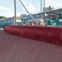 FieldSaver Baseball Infield Storage Cover for 40' Roller (18 oz Vinyl) - Maroon