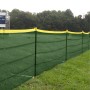 Grand Slam Baseball Above Ground 4' H x 100' Long Portable Outfield Fencing Kit (Loop Style, 5' Pole Interval) - Green