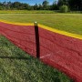 Grand Slam Baseball Heavy Duty Above Ground 4' H x 100' Long Portable Outfield Fencing Kit (Pocket Style, 5' Pole Interval) - Red