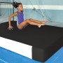 Gymnastic Mats 4' x 12' x 4" Safety Landing Mat with 4" Velcro Flaps (Black)