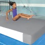 Gymnastic Mats 4' x 12' x 4" Safety Landing Mat with 4" Velcro Flaps (Gray)