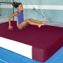 Gymnastic Mats 4' x 12' x 4" Safety Landing Mat with 4" Velcro Flaps (Maroon)