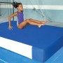 Gymnastic Mats 4' x 12' x 4" Safety Landing Mat with 4" Velcro Flaps (Navy Blue)