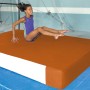 Gymnastic Mats 4' x 12' x 4" Safety Landing Mat with 4" Velcro Flaps (Orange)