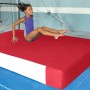 Gymnastic Mats 4' x 12' x 4" Safety Landing Mat with 4" Velcro Flaps (Red)