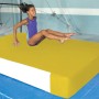Gymnastic Mats 4' x 12' x 4" Safety Landing Mat with 4" Velcro Flaps (Yellow)